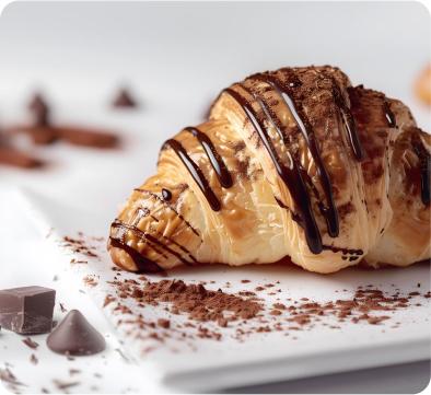 Choco-filled croissants